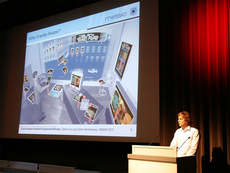 Daniel Kurz @ ISMAR 2011: Gravity-Aware Handheld Augmented Reality
